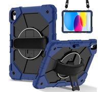 Pour iPad 11{^>e<^} génération A16 11" 2025 - Coque antichoc et résistante aux chocs et résistante aux chocs - Avec support rotatif à 360° - Avec support rotatif à 360° - Protection en silicone PC