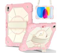 Pour iPad 11{^>e<^} génération A16 11" 2025 - Coque antichoc et résistante aux chocs et résistante aux chocs - Avec support rotatif à 360° - Avec support rotatif à 360° - Protection en silicone PC