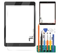 Pour IPad 9.7 2017 Écran Tactile 5 Génération Capteur Numériseur A1822 Écran Tactile Verre Compatible Avec Le Modèle A1822 A1823 Pièces De Rechange Avec Bouton Home(Non inclus LCD Not Fit Air 1)(Noir)