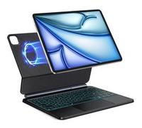 Pour iPad Air 13" (2025/2024) & Pro 12.9 - Clavier MICREAR Rétroéclairé 7 Couleurs, 3 Niveaux de Luminosité, AZERTY Français noir