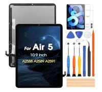 pour iPad Air 5 A2588 A2589 A2591 LCD Écran Remplacement pour iPad Air 5 5th Gen LCD Affichage Digitazer Full Assembly avec Réparation Kit, Noir