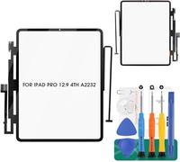 pour iPad Pro 12.9 2020 4th Touch Screen Replacement A2069 A2232 A2233 A2229 Touchscreen Digitizer Panel Sensor Glass Lens Kits （Noir）