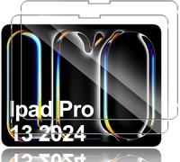 pour iPad Pro (13'', 2024) /iPad Air 6 (13'', 2024) Verre Tremp¿¿, 2 Pi¿¿ces 9H Duret¿¿ HD Protecteurs d'¿¿cran, Anti-Rayures Sans Bulles Film Protection ¿¿cran