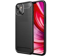 Pour iPhone 14 Plus Étui look carbone noir Antidérapant Étui de protection pour téléphone portable