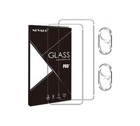 NOVAGO compatible avec iPhone 16 - Pack de 4 films en verre trempé résistant anti choc et anti explosion, deux verres pour écran et deux verres pour objectif