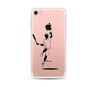 pour iPhone 7 iPhone 8 Housse Etui, CrazyLemon Transparent Soft TPU Gel Clair Creative 3D Imprimé Flexible Silicone Scratch Resist Coque de Protection pour iPhone 7 / iPhone 8 4.7" - Jouer au Tennis