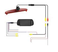 pour Iveco pour Quotidien 2014-2020 3ème Feu De Freinage Inversé De Haut Niveau, Kit De Caméra AHD 1080P avec Moniteur Miroir 7" Caméras De Recul(Mount Kit)