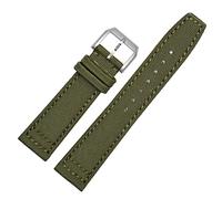 pour IWC Pilot Spitfire Timezone TopGun Strap Green Black Belts Wristwatch Straps 20mm 21mm 22mm Nylon Canvas Fabric Watch Band (Couleur : vert pliant, taille : 21 mm), 21mm