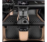 pour Jaguar E-Pace 2018 2019 Tapis Personnalisés de Sol Voiture en Cuir, Couverture Totale Avant ArrièRe Sol Protection Moquette AntidéRapant IntéRieur Accessoires,A/Black-Beige