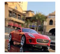 pour Jaguar F Type 1 32 Alliage Moulé sous Pression Modèle Voiture Pullback Miniature Véhicule Métal Enfants Jouets Noël Réplique de Véhicule(Rouge)