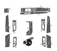 Pour Jaguar Pour XF Pour X250 2008-2015 Autocollants De Moulage Changement Couleur Console Centrale Intérieure Voiture Fibre Carbone Voiture Interieur(5D CF black,LHD)