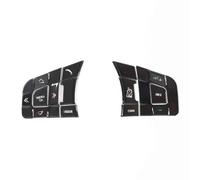 Pour Jaguar XE XF F-PACE E-PACE F-TYPE Alliage d'aluminium Noir Bouton de Volant de Voiture Couverture Garniture Autocollant Accessoires de Voiture(Style Noir A)