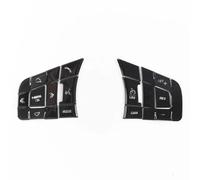 Pour Jaguar XE XF F-PACE E-PACE F-TYPE Alliage d'aluminium Noir Bouton de Volant de Voiture Couverture Garniture Autocollant Accessoires de Voiture(Noir Style B)