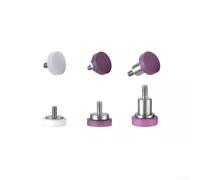 Pour jauge d'épaisseur de cadran, point de contact en porcelaine avec plat compatible avec indicateur numérique et jauges de profondeur (D10 x L4,5 blanc)