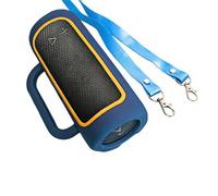 pour JBL Grip Boîtier de Protection Complet en Silicone Portable, Étui de Protection Antichoc Antidérapant, Rangement pour Haut-Parleur Grip et Couvercle Anti-Poussière avec poignée (Bleu)