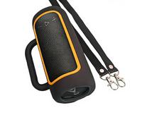 pour JBL Grip Boîtier de Protection Complet en Silicone Portable, Étui de Protection Antichoc Antidérapant, Rangement pour Haut-Parleur Grip et Couvercle Anti-Poussière avec poignée (Noir)