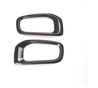 Pour Je&ep Pour Renegade 2016-2018 Calandre Pare-chocs Autocollant Décoratif Pour Phare Antibrouillard Avant Voiture Grille Avant Voiture Droite(Carbon Fiber Black)