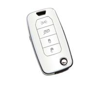 pour Jeep pour Renegade pour Compass 2016 2019 2020 2021 Coque De Protection Pliable 4 Boutons JHVVBFWF(Silver White)