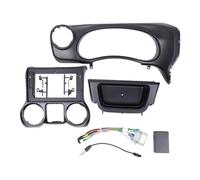 pour Jeep pour Wrangler 15-17 Voiture GPS Navigation Stéréo Radio Fascias Panneau Cadre 2Din 10,1 Pouces Intégré Tableau Bord Écran Unité Principale CFCKHPTHAZ(Frame and Cables)