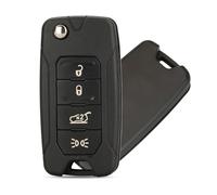 pour Jeep pour Wrangler pour Renegade 2015 2016 2017 2018 Coque De Clé De Voiture Pliable SIP22 2/3/4 Boutons JHVVBFWF(4 Buttons)