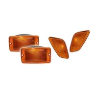 Pour Jeep Pour Wrangler TJ 1997-2006 Voiture Pare-chocs Avant Couverture Légère Cache-lentille phare voiture(4pcs amber lens)