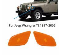 Pour Jeep Wrangler TJ 1997-2006 pare-chocs avant marqueur latéral couvercle de clignotant sans ampoule 55155628AB couvercle de lumière réflecteur 2 pièces