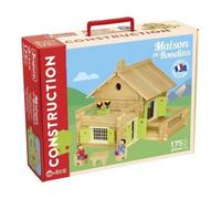 pour jeujura - Coffret Chalet Maison en rondins 175 Pieces en Bois - Jeu Construction 5 Ans - Made in France - Set Jouet et Carte