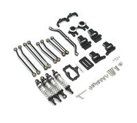 Pour JJRC C8801 C8809 AX-8560 1/18 Ensemble Biellettes Direction Métal D'amortisseurs Accessoires Voiture Télécommandés Mises À Niveau Remplacements Pièces Voiture RC(Black)