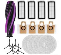 Pour JONR pour P20 PRO pour robot aspirateur T5 PRO brosse latérale filtre balai chiffon poussière ensemble adapté pour les maisons avec animaux domestiques et enfants pour nettoyer les sols (A)