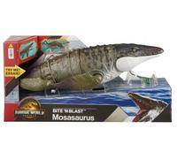 pour Jurassic World Film - Figurine Mosasaurus Morsure Extreme 65 cm + Mini Dinosaure dilophosaure - Set Reptile Ocean et Carte