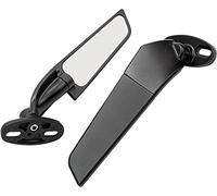 Pour Kawasaki NINJA 250 300 400 650 Rétroviseur Aile De Vent De Moto Rétroviseur Rotatif Réglable Multi-angle Rétroviseur Latéral Modifié(Noir)