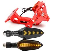 pour Kawasaki pour NINJA250/300R pour Z250/Z300/VERSYS 300X pour Ninja 650R/ER6F pour KLE500 Support De Cadre De Plaque D'immatriculation Support De Plaque(Red)