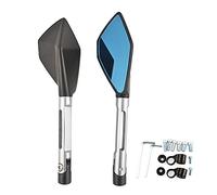 Pour Kawasaki Z800 Z800E Version 2013 2014 2015 2016 2017 2018 Rétroviseur De Moto Rétroviseur CNC Aluminium Bleu Anti-éblouissement Rétroviseurs Latéraux(Argent)