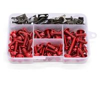 Pour Kawasaki ZX6 ZX9R ZXR400 ZZR600 Pour VERSYS 1000 Z1000 ZX10R Vis De Carrosserie Kit Boulons Carénage Moto Clips Fixation Écrous Kit Visserie Carenage