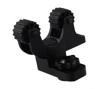 pour kayak Paddle Holder Track Mount Fishing Accessory Black | Keeps paddle close, frees hands for fishing rod, secure track mount, black plastic, 4x3 inch size