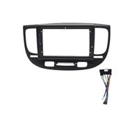 pour Kia pour Rio 2 2005-2011 Façade D'autoradio 9 Pouces Stéréo Cadre pour Autoradio 2 DIN Cache Tableau De Bord Garniture De Panneau MP5 Panneau Stéréo Façade D'autoradio(Black an Cable)