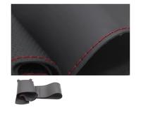 pour Kia pour Sorento 2004 2005 2006 2007 2008 Housse Volant Voiture Personnalisée Cuir Noir Cousue À Main Caches Volant Protege(Gray Thread)