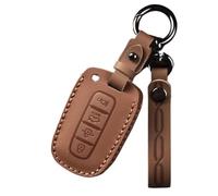 pour Kia pour Sportage K5 K2 pour Sorento pour Optima pour Forte 2011 2012 2013 2014 2015 2016 Étui en Cuir Clé Voiture Coques De Clé(Brown 4 Buttons)
