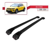 Pour Kia Stonic 2020-2024 Barres de Toit ACE-1 Railing Porte-Bagages de voiture / Noir