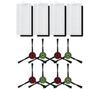 pour Kit de filtre à brosse latérale pour aspirateur pour Lubluelu SG60 SL60D Robot Accessoires de rechange Kits de pièces de rechange, 8 brosses latérales+4 filtres
