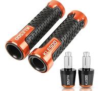 Pour KLE500 KLE 500 Poignées De Guidon Moto Antidérapantes Capuchon Barre Extrémités Prise CNC Accessoires En Aluminium guidon(Orange)
