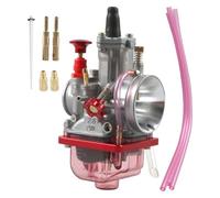 Pour Koso Motocross Pour Scooter Karb VTT Pour 2T 4T Pour PWK24 26 28 30 34 Mm Moto Carburateur Moto Tout-terrain Carburateur Avec Power Jet joint carburateur kit diaphragme(RED-PWK28)