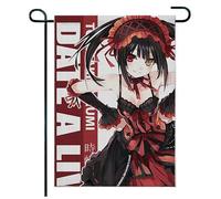 Pour Kuru-mi Toki-saki Drapeau de jardin, Drapeau de jardin double face fleurs polyester, Décoration rustique jardin extérieur, français(A6,70 * 100cm)