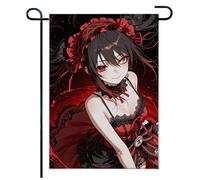 Pour Kuru-mi Toki-saki Drapeau de jardin, Drapeau de jardin double face fleurs polyester, Décoration rustique jardin extérieur, français(A4,70 * 100cm)