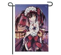 Pour Kuru-mi Toki-saki Drapeau de jardin, Drapeau de jardin été soleil fleurs colorées, Ornement extérieur pour habitation, français(A5,35 * 40cm)