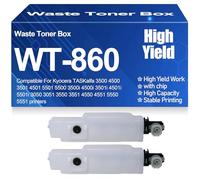 pour Kyocera Bac de récupération de Toner usagé WT-860 Compatible pour TASKalfa 3500 4500 3501 4501 5501 5500 3500i 4500i 3501i 4501i 5501i 3050 3051 3550 3551 4550 4551,WT860-2PC