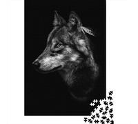pour L’Atelier, Native American Wolf Art Plaque en Métal Rustique 52x38cm/1000pcs, Présent pour Un Nouveau Logement Destiné Aux Bricoleurs