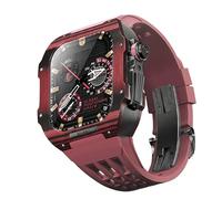 Pour la bande 8 7 6 5 4 SE 44/45 mm, le kit de modification de la bande de montre de luxe, la sangle de fluororubber en fibre de carbone, adaptée à la mise à niveau du bricolage iwatch