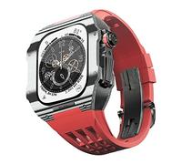 Pour la bande 8 7 6 5 4 SE 44/45 mm, le kit de modification de la bande de montre de luxe, la sangle de fluororubber en fibre de carbone, adaptée à la mise à niveau du bricolage iwatch