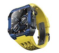 Pour la bande 8 7 6 5 4 SE 44/45 mm, le kit de modification de la bande de montre de luxe, la sangle de fluororubber en fibre de carbone, adaptée à la mise à niveau du bricolage iwatch